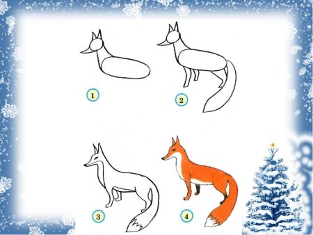 Лисичка в зимнем лесу