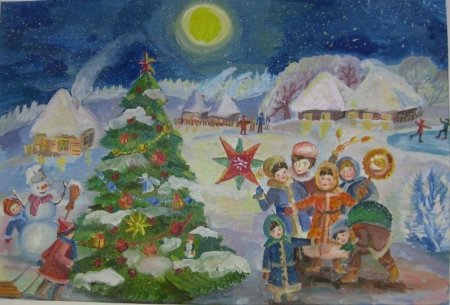 Изо 3 класс новый год
