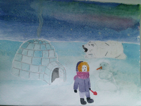 Рисование для детей на Северном полюсе