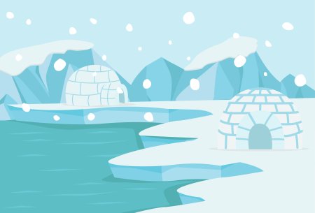 Северный полюс мультяшный