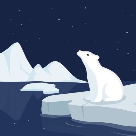 Северный полюс рисунок