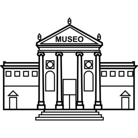 Раскраска музей для детей