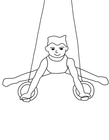 Спортивная гимнастика раскраска