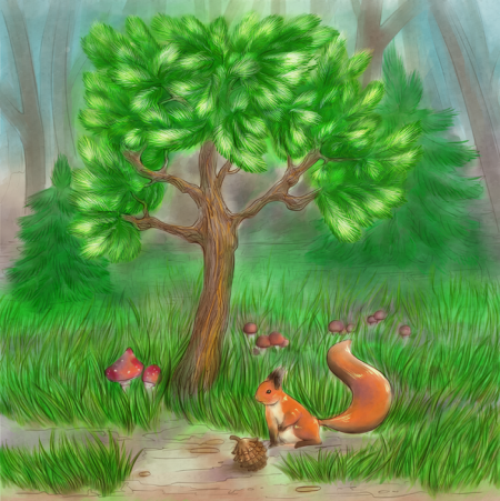 Сосны мультяшные