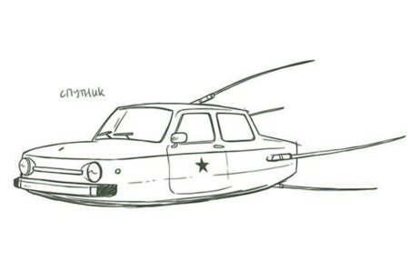 Летающая машина рисунок