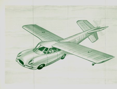 Летающий автомобиль рисунок