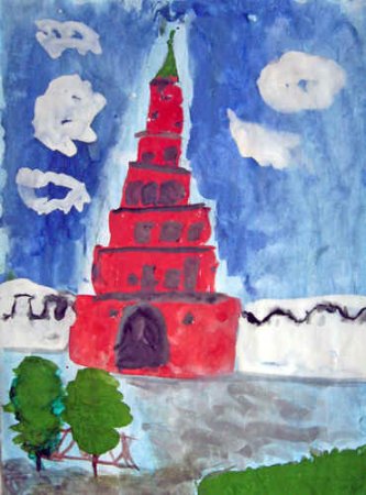 Башня Сююмбике Казань рисунок