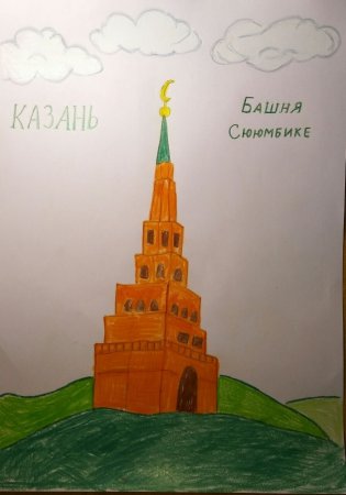 Башня Сююмбике раскраска для детей