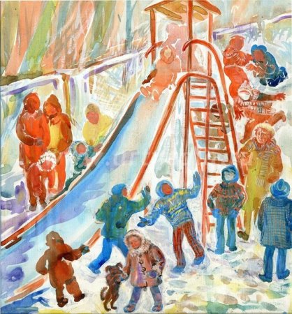 Детская лошадка в живописи