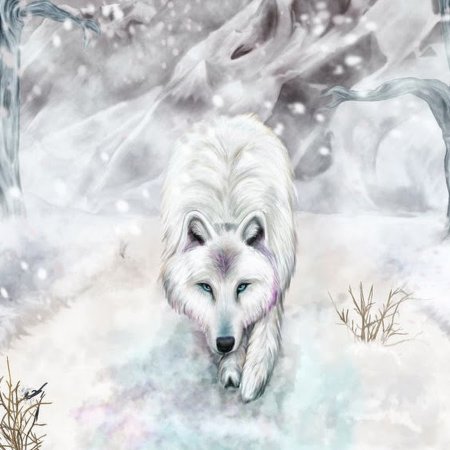 Арктический волк мультяшный