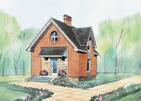 Проект маленького кирпичного дома