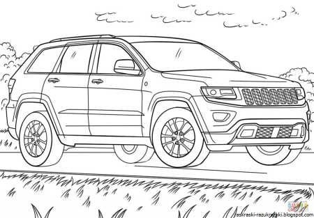 Раскраска машина джип Вранглер