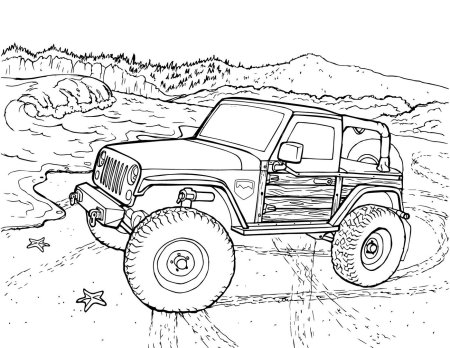 Машинка Тойота ленд Крузер раскраска для мальчиков