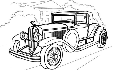 Раскраски старинные автомобили