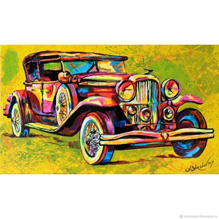Ретро роспись автомобилей