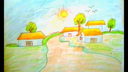 Рисунок на тему утро