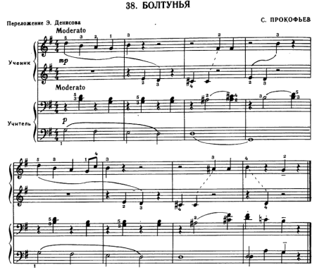 Ноты болтунья Прокофьева