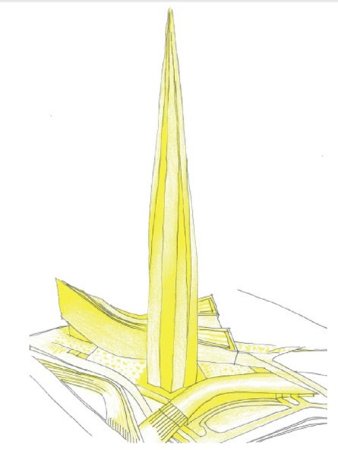 Лахта центр нарисовать