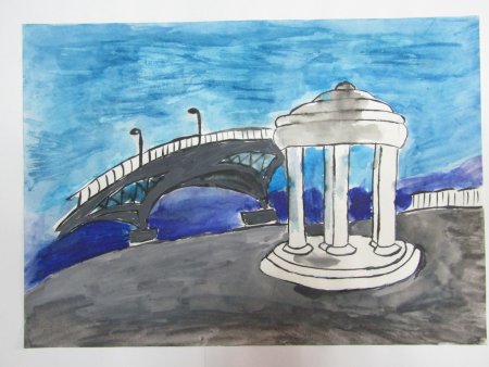 Саратовский мост рисунок