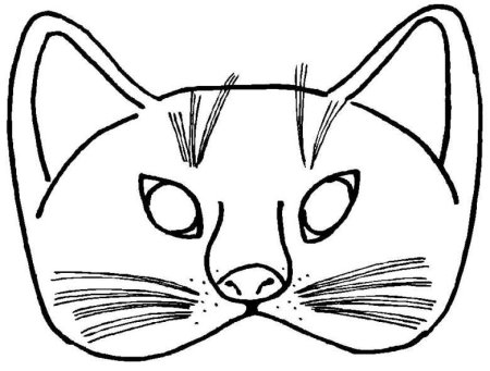 Маска кота раскраска