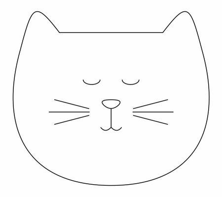 Мордочка кошки трафарет