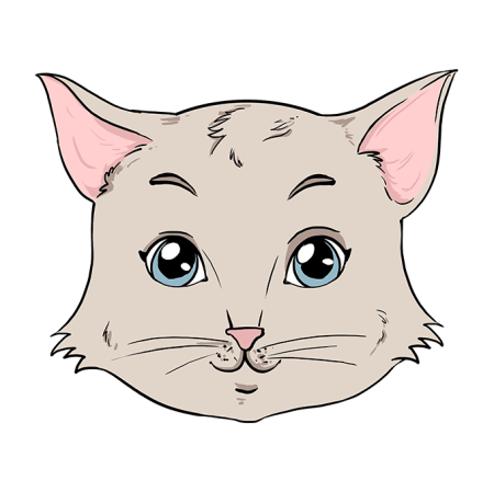 Морда кошки рисунок