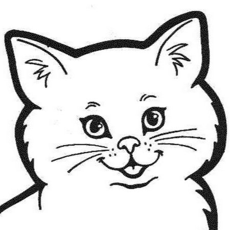 Голова кота раскраска