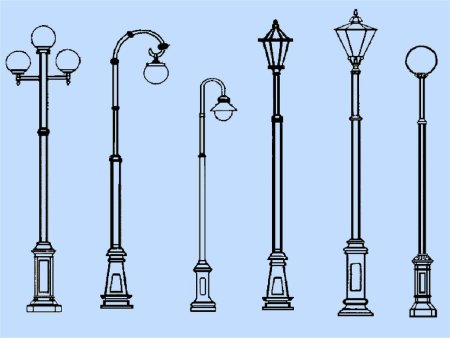 Ночной Петербург в свете фонарей