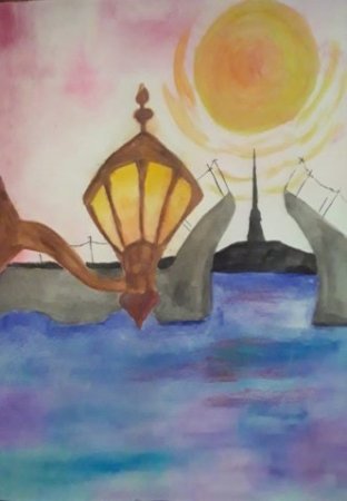 Питерские фонари в живописи