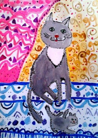 Рисование котов в для детей