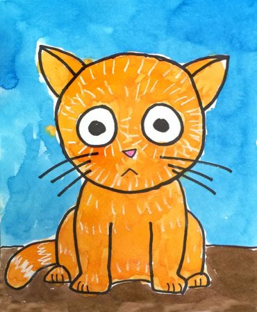 Котики для рисования детям