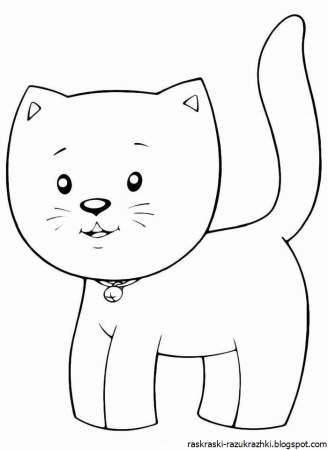 Котики. Раскраска для малышей