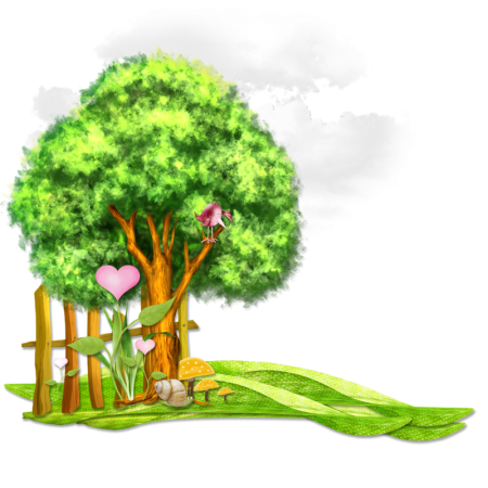 Кусты деревья сказочные