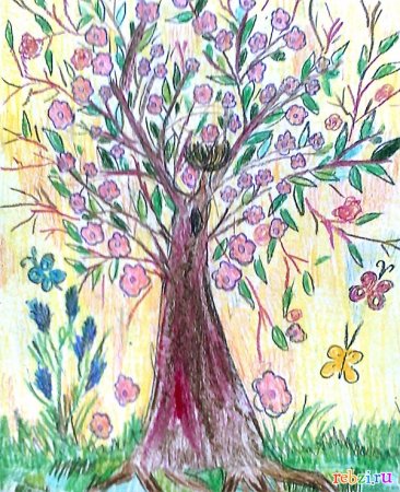 Рисование Весеннее дерево