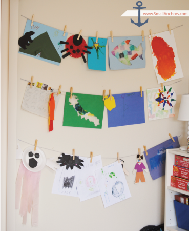 Идеи для развешивания детских рисунков