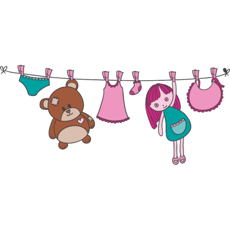 Детская одежда на веревке