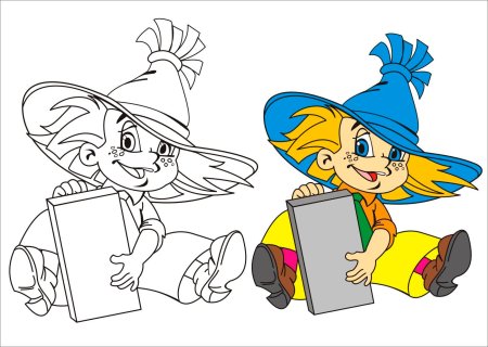 Незнайка раскраска для детей