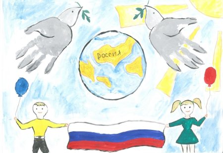 Детские рисунки о мире