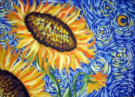 Подсолнухи Ван Гог акрил