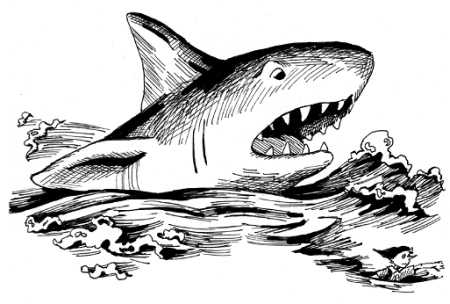 Иллюстрация акула Лев Николаевич толстой