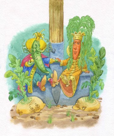 Царь горох иллюстрации