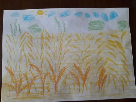 Вакиль Шайхетдинов картины.поле, пшеница.