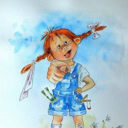 Смешная девочка рисунок