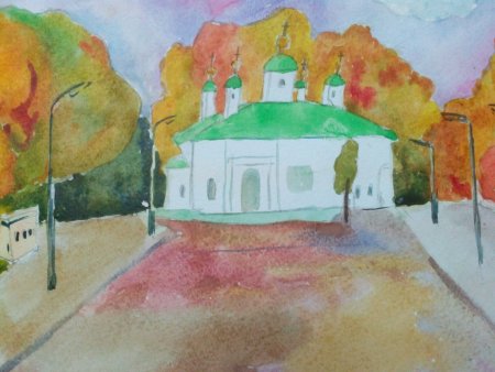 Воскресенский собор Череповец рисунок