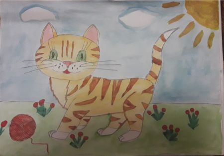 Коты детские рисунки