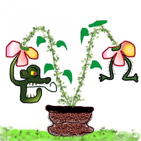 Детский рисунок плотоядного растения