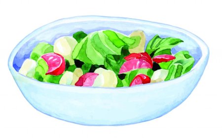 Салат карандашами цветными