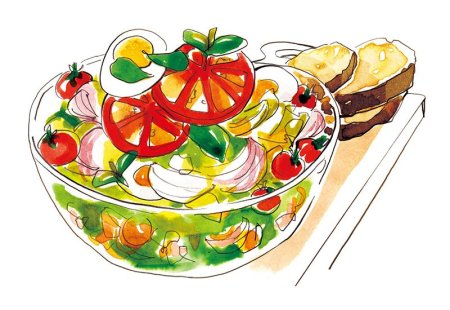 Салат иллюстрация
