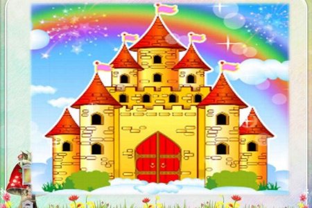 Замок раскраска для детей