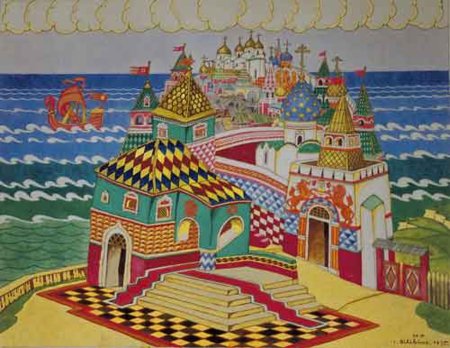 Тридевятое царство дворец акверель